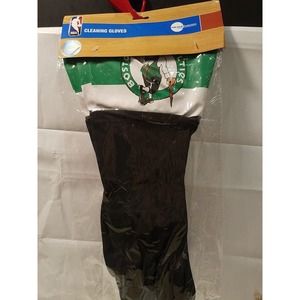 Boston Celtics Team Dish Rubber Cleaning Gloves NBA Basketball NWT Black